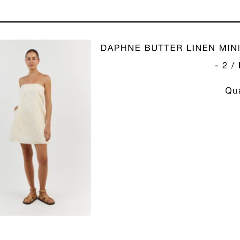 DISSH Daphne Butter Linen Mini Dress